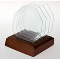 Octagon Glass Coaster Set